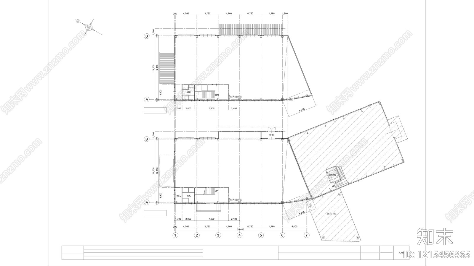 现代仓库施工图下载【ID:1215456365】