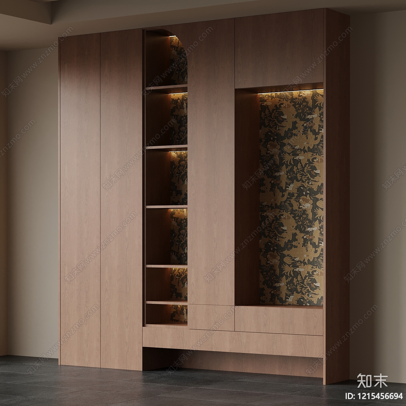 新中式鞋柜3D模型下载【ID:1215456694】