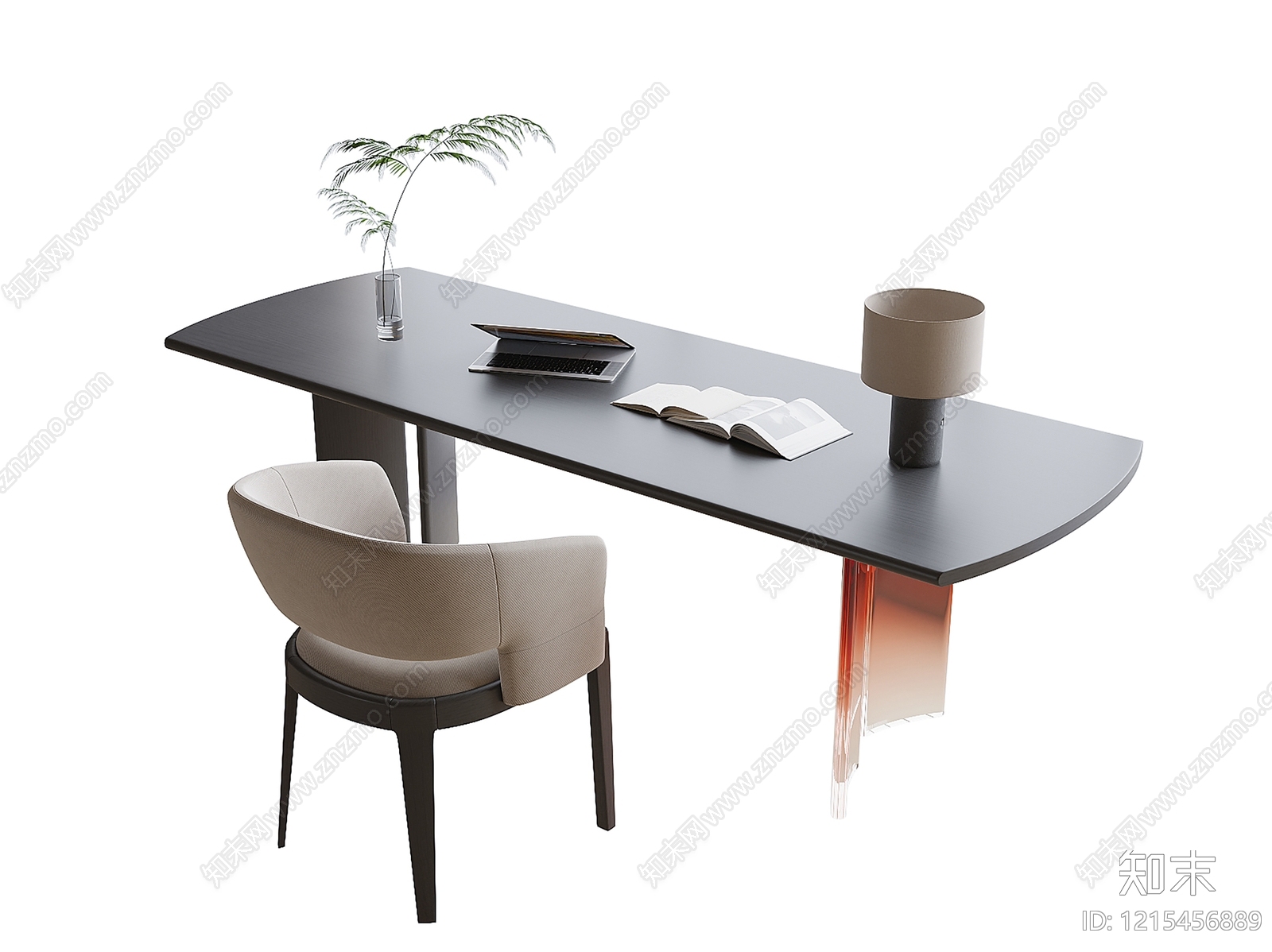 现代简约书桌椅3D模型下载【ID:1215456889】