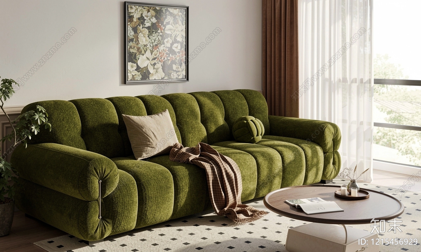 中古风家居客厅3D模型下载【ID:1215456929】