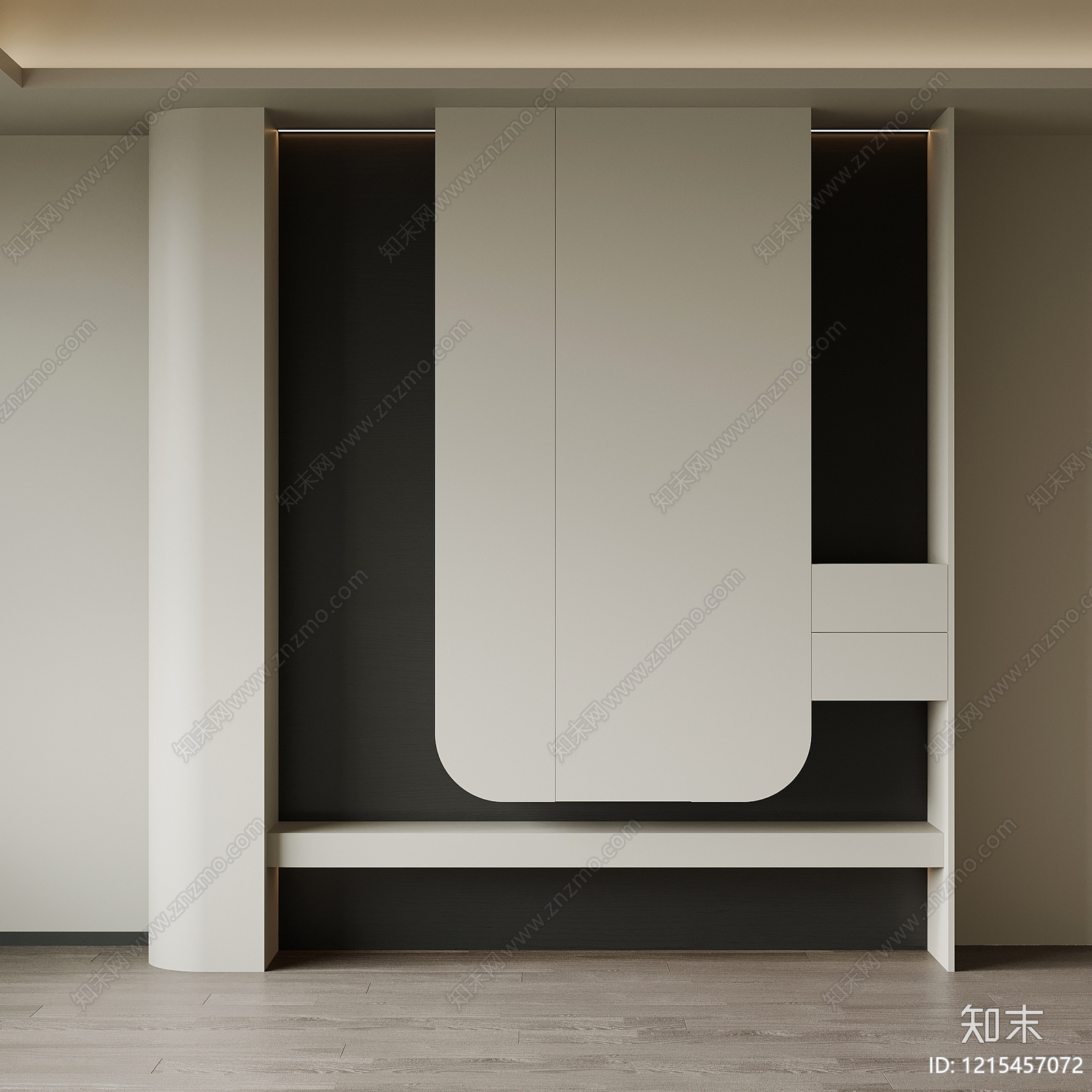 现代鞋柜SU模型下载【ID:1215457072】