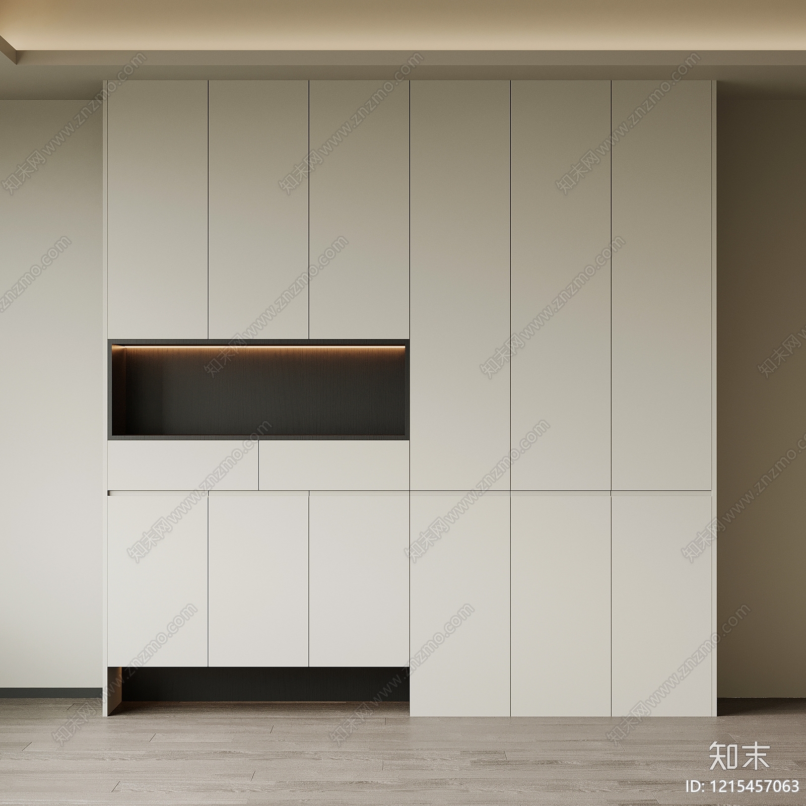 极简鞋柜3D模型下载【ID:1215457063】