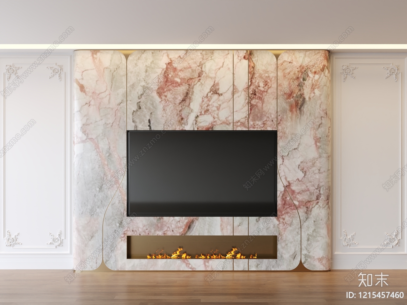 现代法式家居客厅3D模型下载【ID:1215457460】