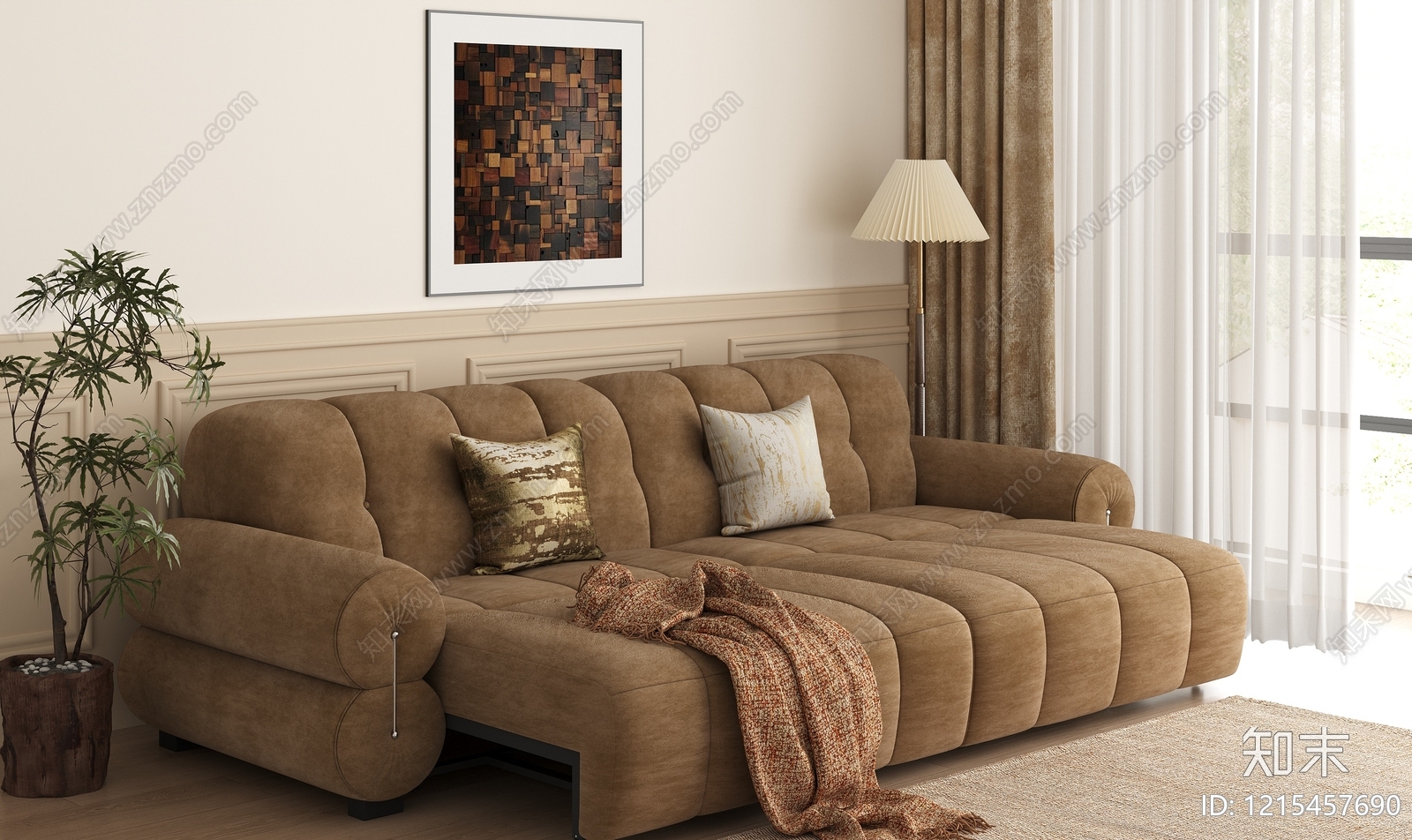 现代沙发床SU模型下载【ID:1215457690】