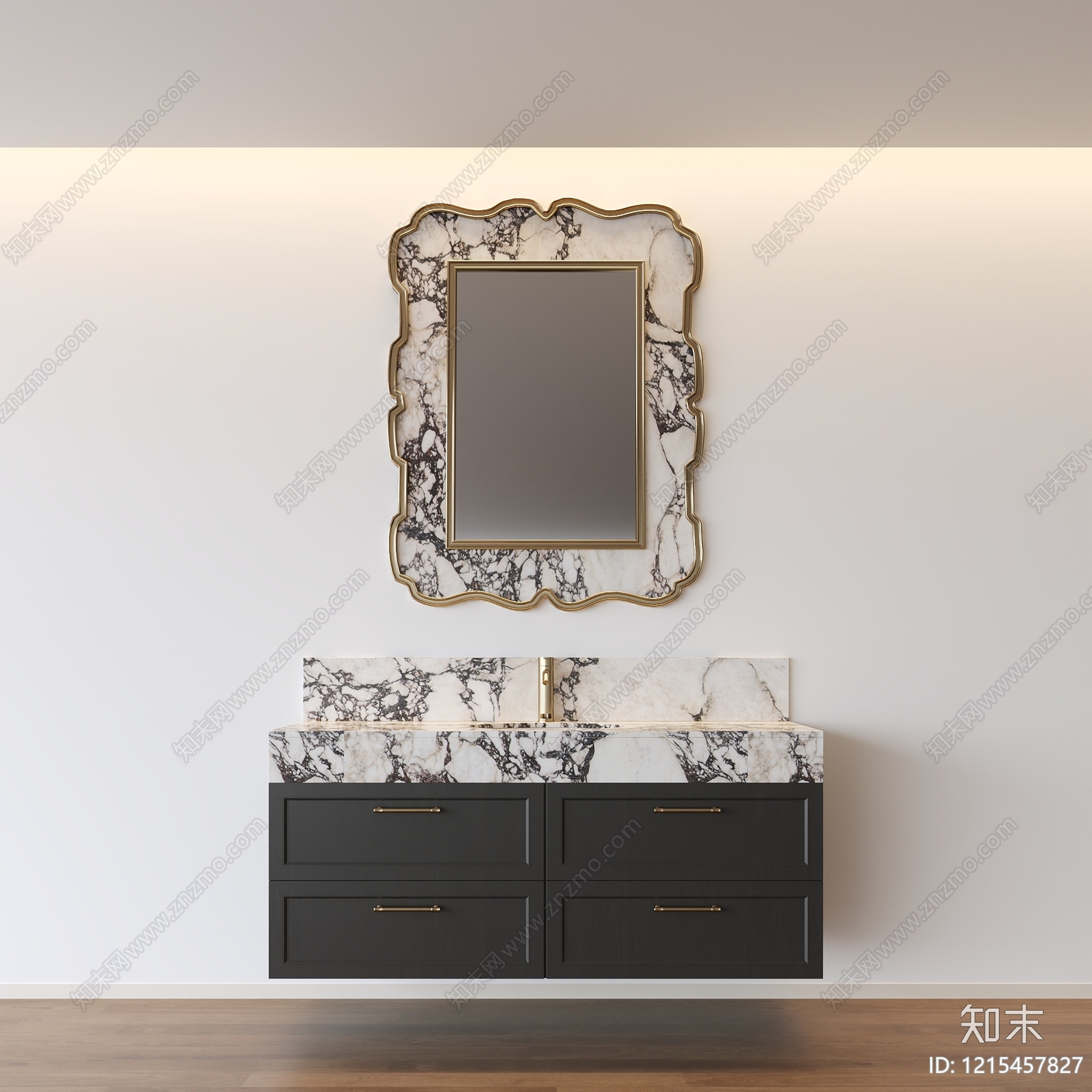 意式轻奢卫生间3D模型下载【ID:1215457827】