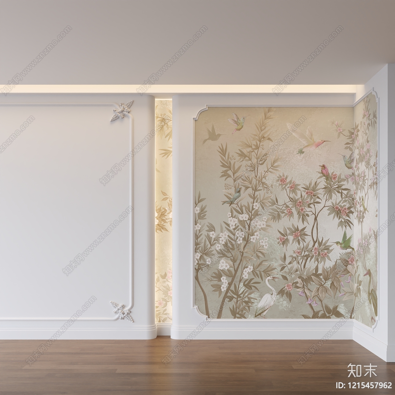 法式新古典家居客厅3D模型下载【ID:1215457962】