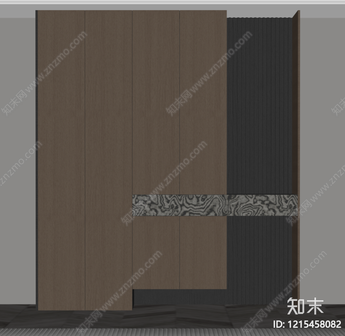 现代极简鞋柜SU模型下载【ID:1215458082】