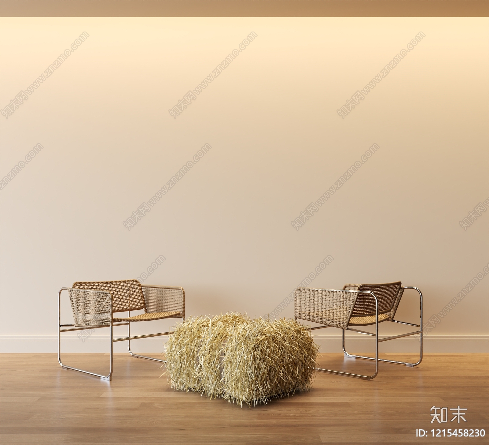 奶油风休闲椅3D模型下载【ID:1215458230】