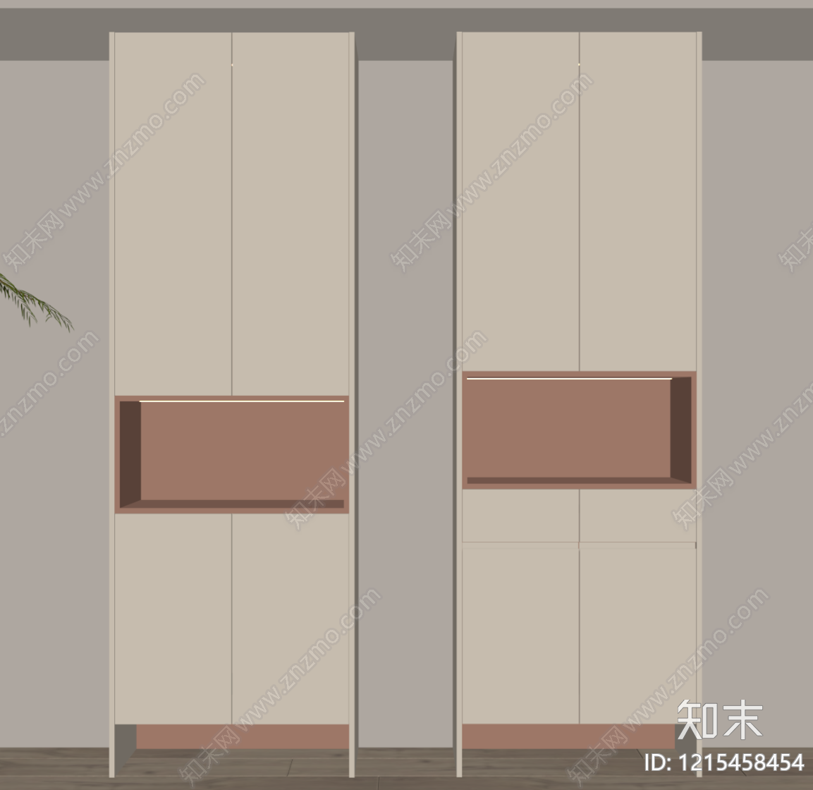 现代鞋柜SU模型下载【ID:1215458454】