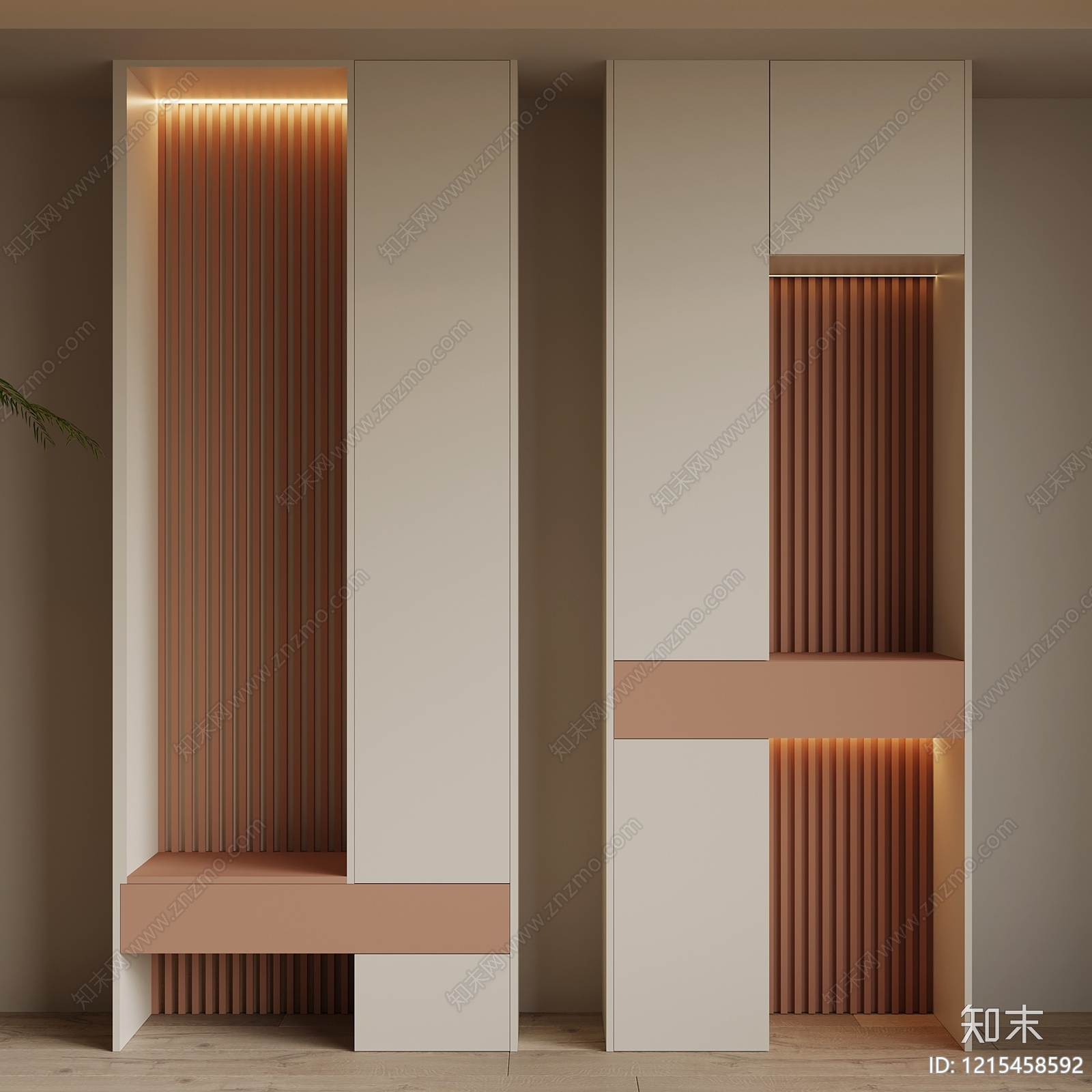 现代鞋柜SU模型下载【ID:1215458592】