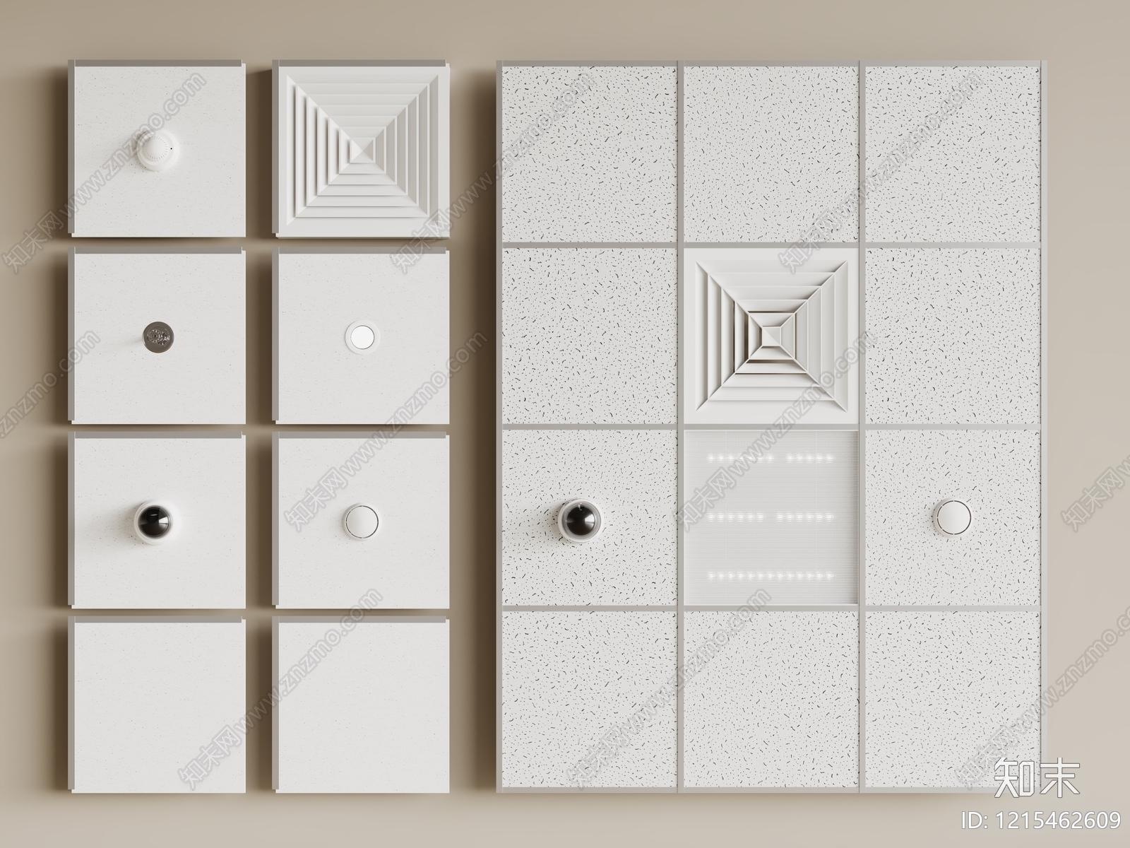 现代简约吊顶3D模型下载【ID:1215462609】