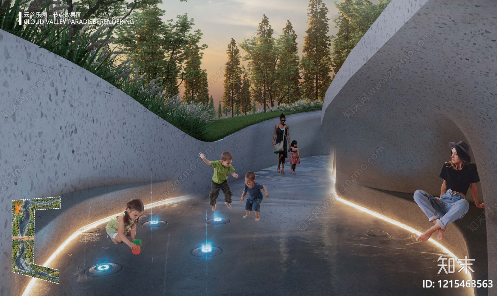 现代主题公园景观下载【ID:1215463563】