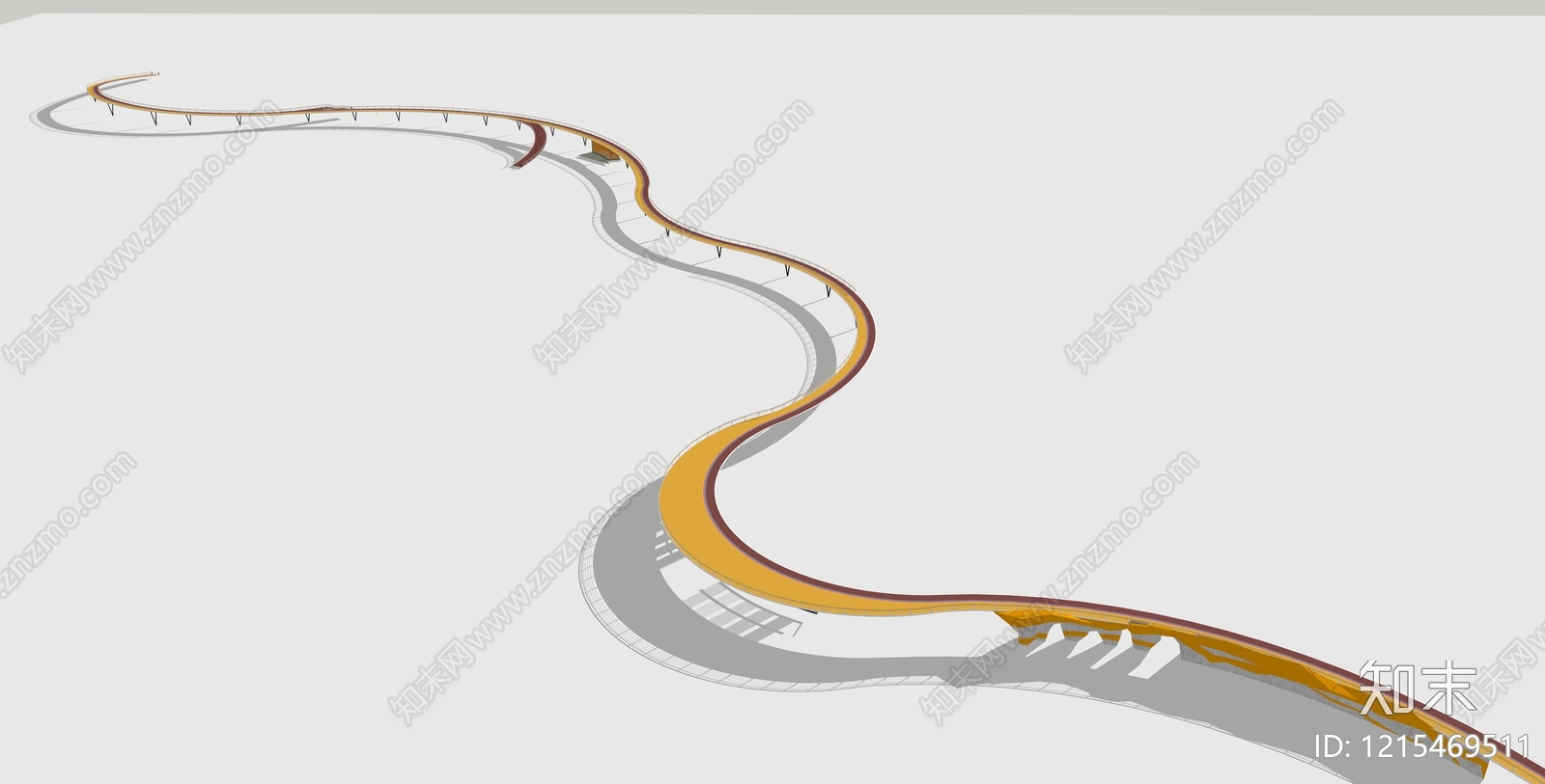 现代主义天桥SU模型下载【ID:1215469511】