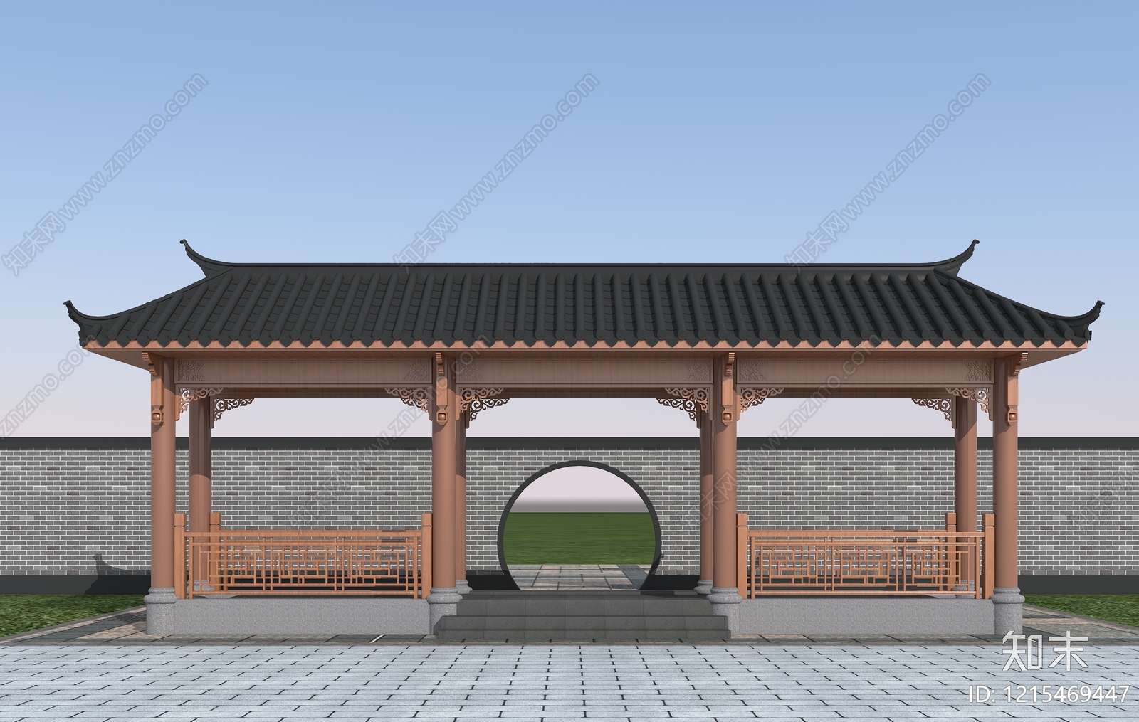 新中式亭子SU模型下载【ID:1215469447】