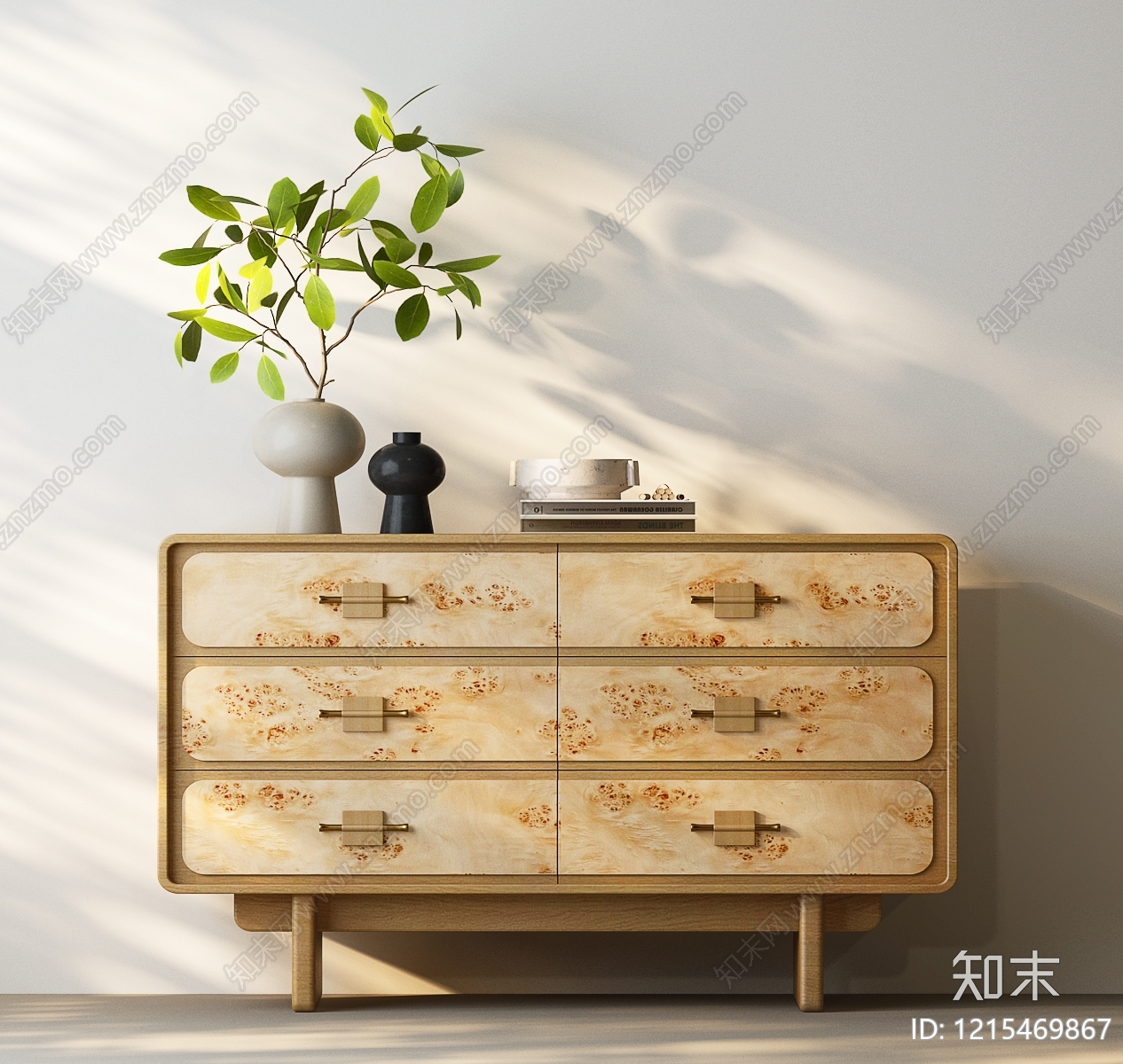 奶油风斗柜3D模型下载【ID:1215469867】