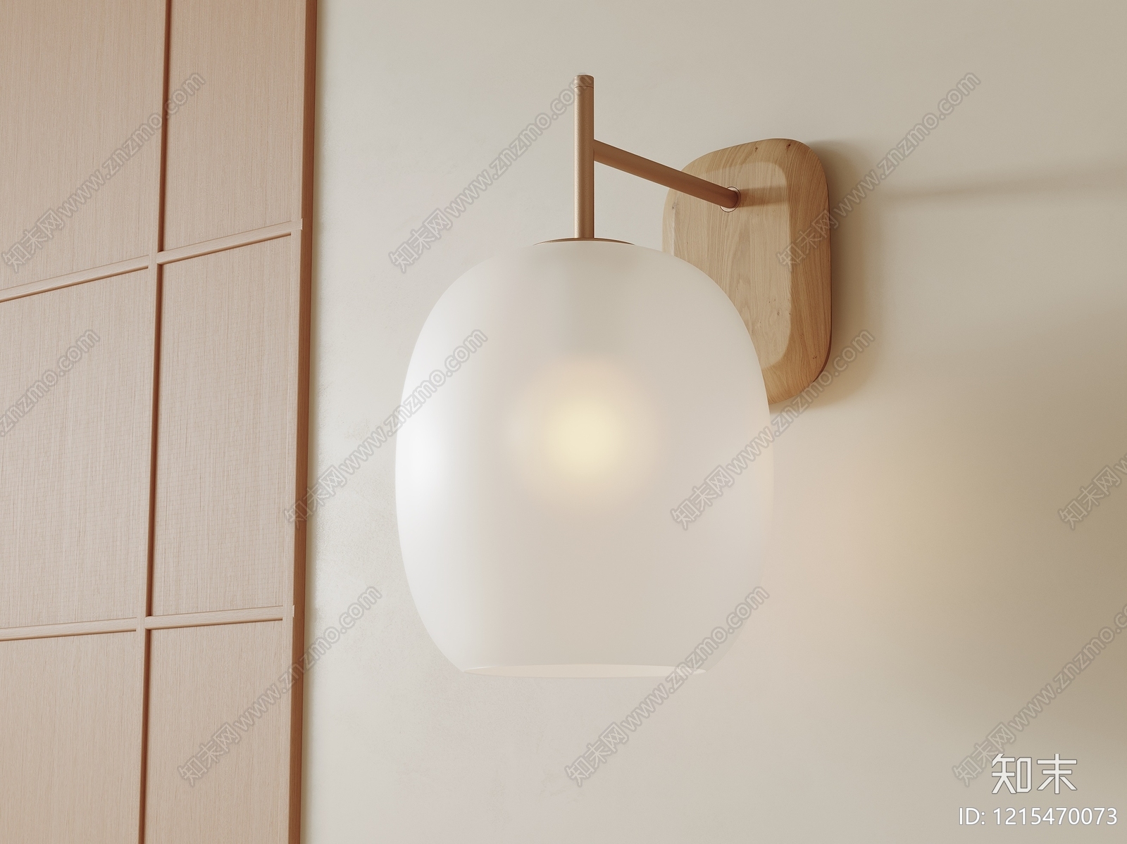 日式壁灯3D模型下载【ID:1215470073】