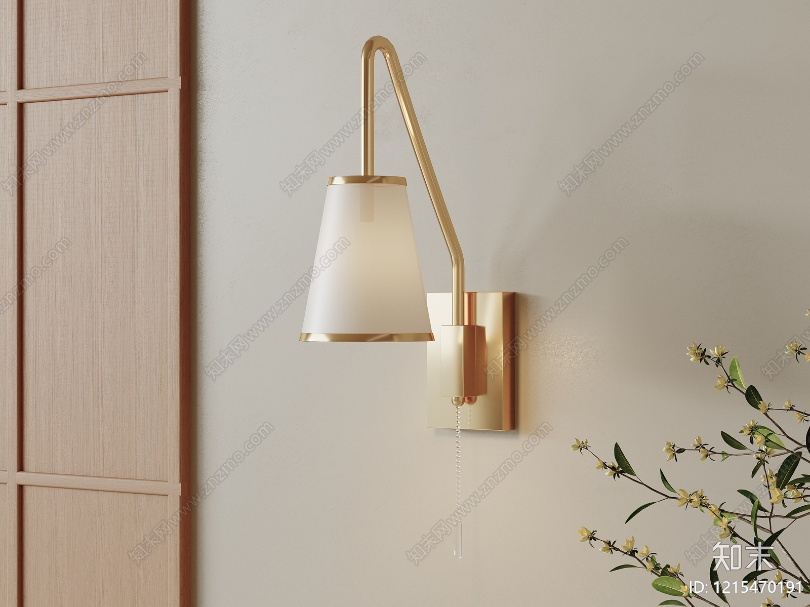 日式金属壁灯3D模型下载【ID:1215470191】