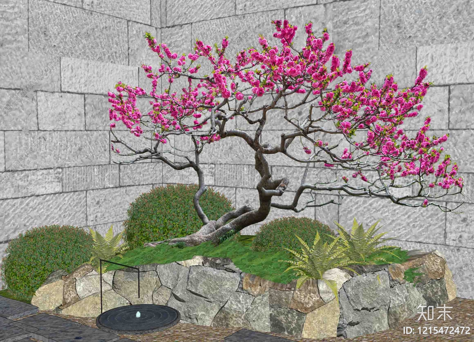 日式景观乔木SU模型下载【ID:1215472472】