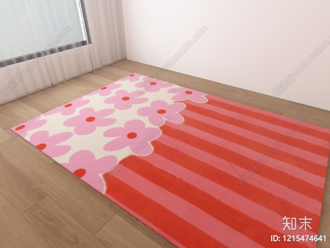 波普艺术风毛绒地毯3D模型下载【ID:1215474641】