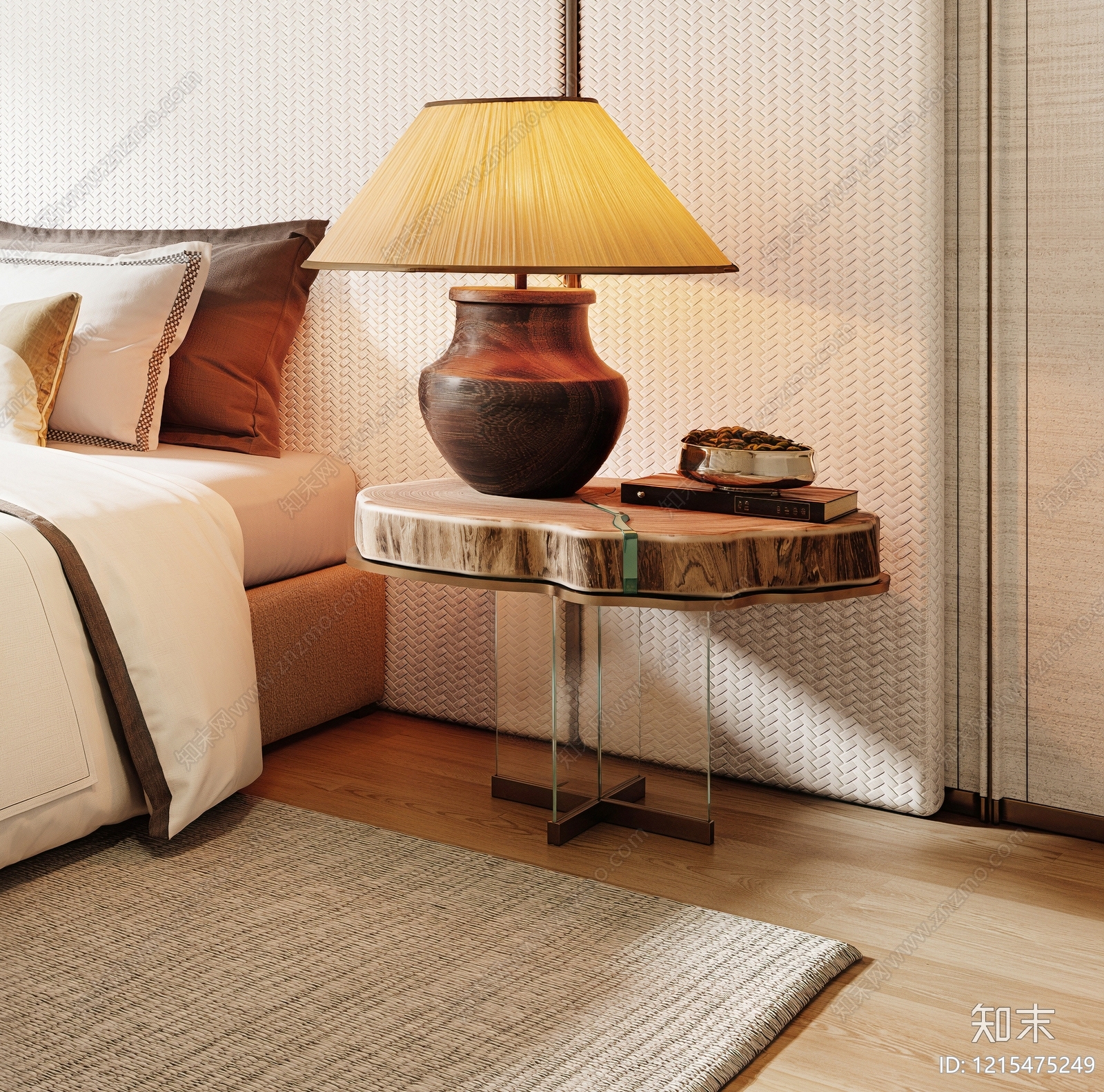 现代轻奢床头柜3D模型下载【ID:1215475249】