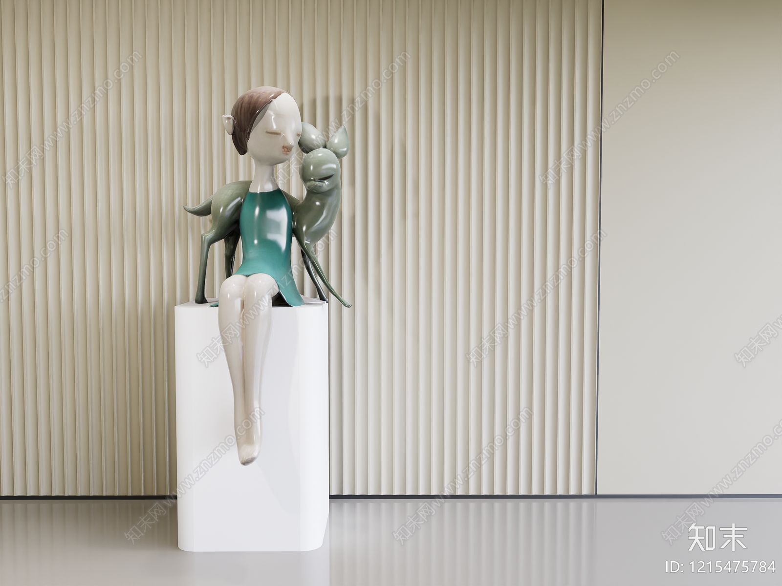 现代雕塑摆件SU模型下载【ID:1215475784】
