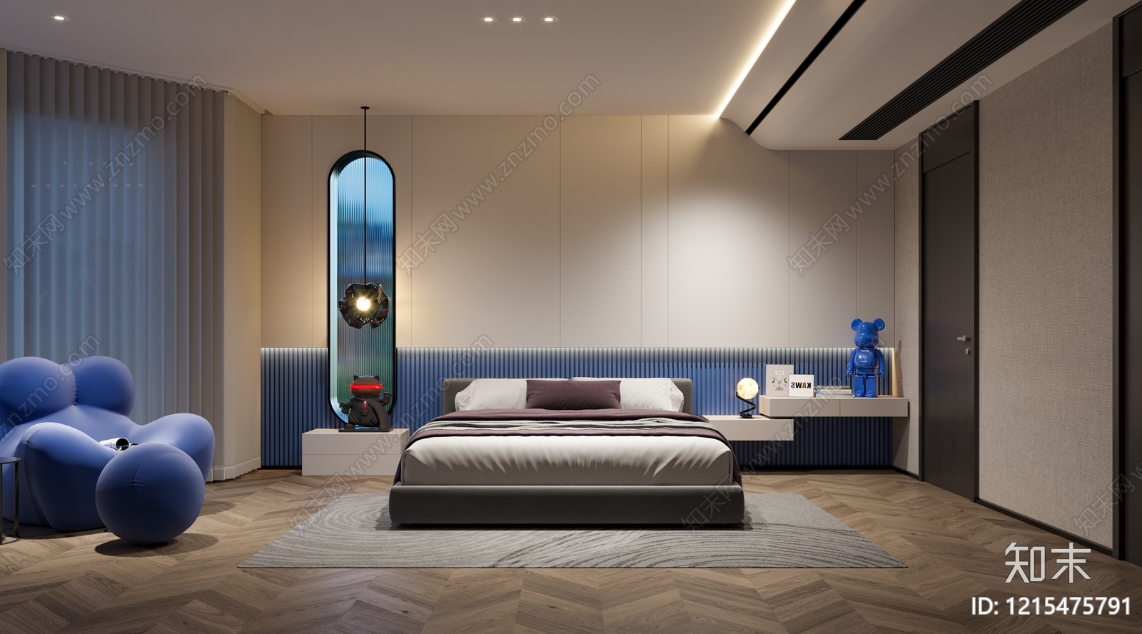 现代简约通用儿童房3D模型下载【ID:1215475791】