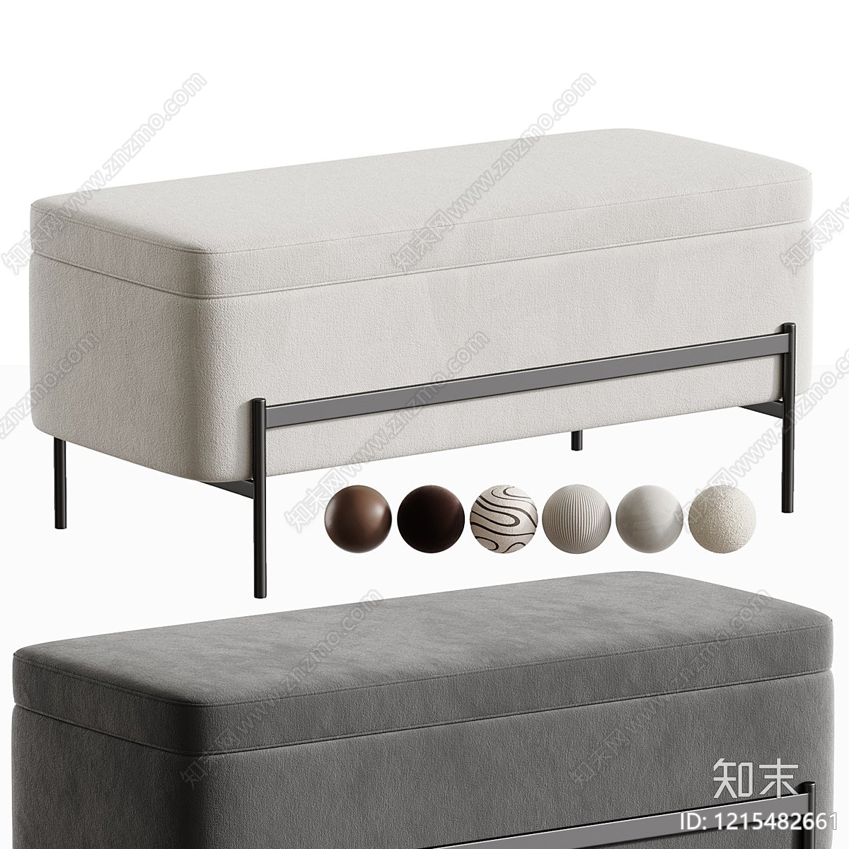 现代简约床尾凳3D模型下载【ID:1215482661】