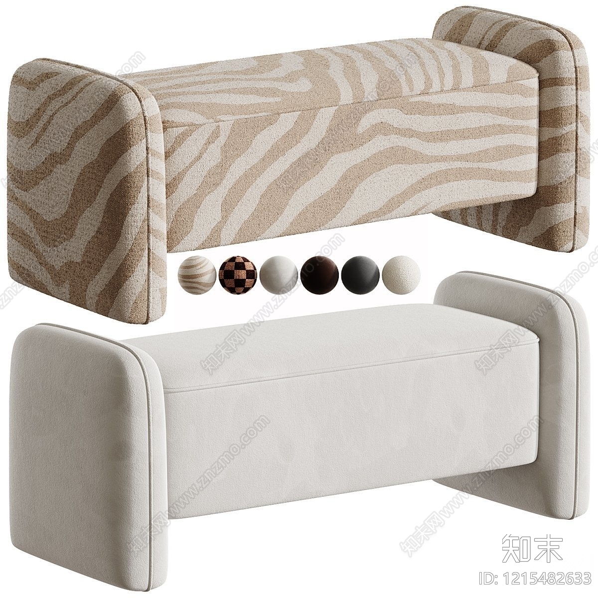 现代简约床尾凳3D模型下载【ID:1215482633】