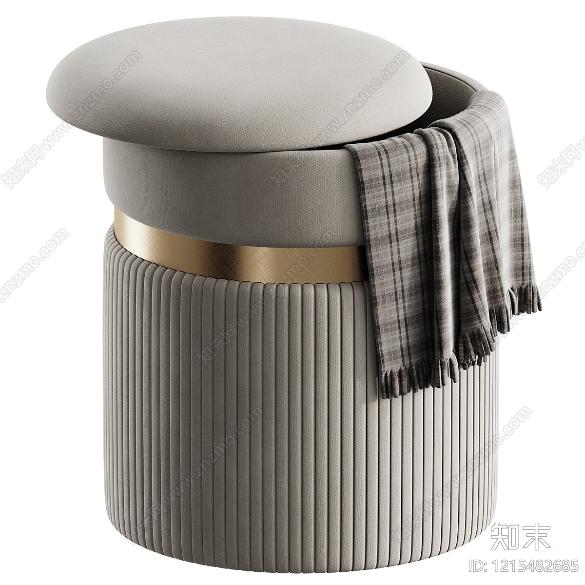 现代轻奢换鞋凳3D模型下载【ID:1215482685】