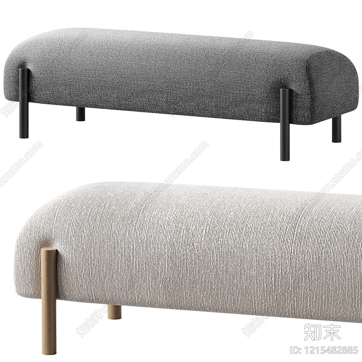 现代简约床尾凳3D模型下载【ID:1215482885】