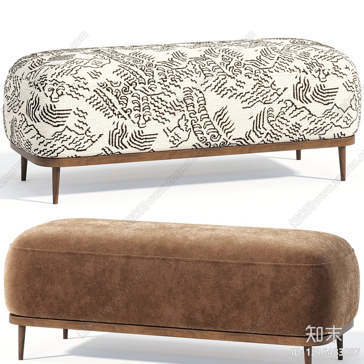 现代简约床尾凳3D模型下载【ID:1215483087】