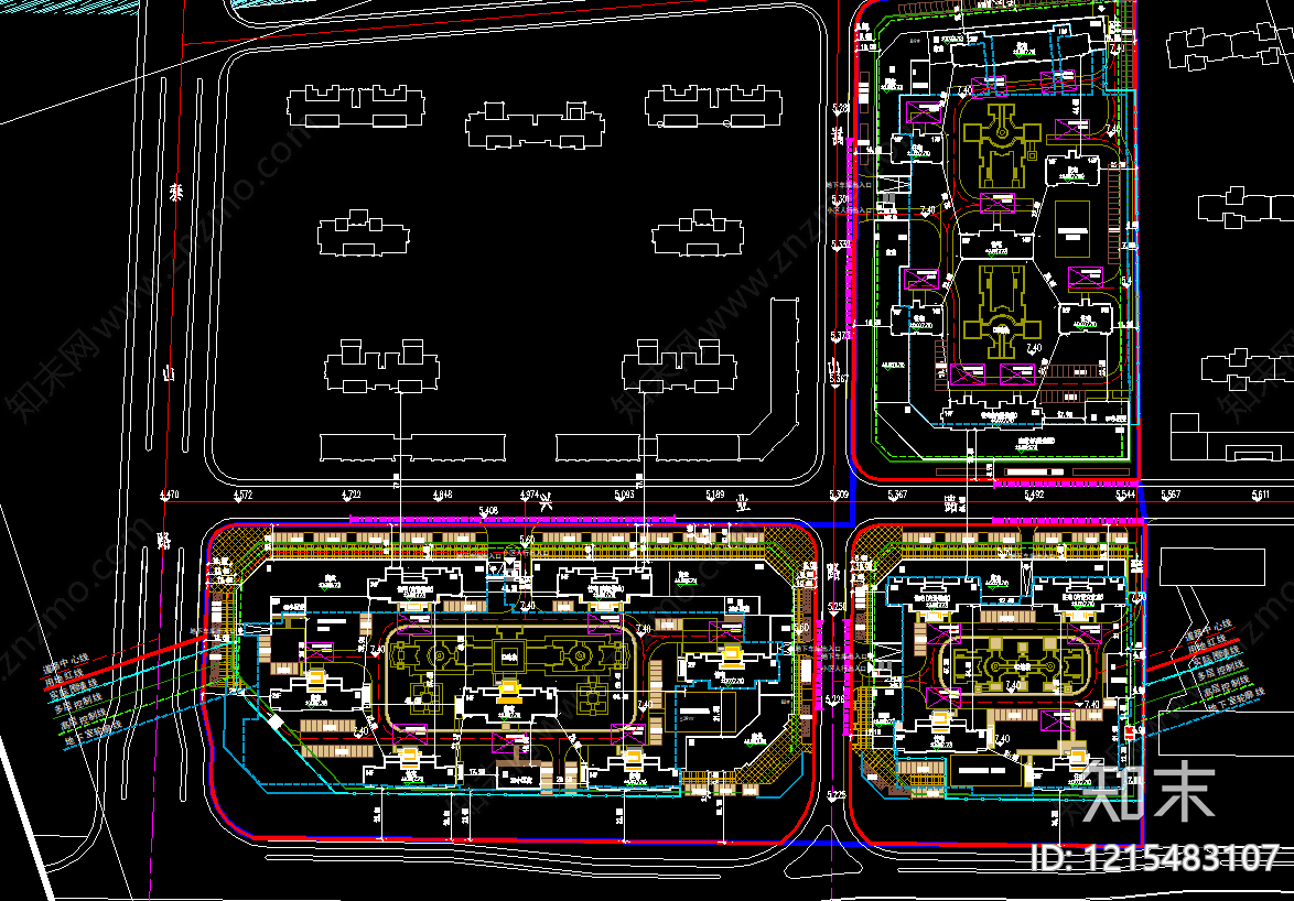 居住区规划施工图下载【ID:1215483107】
