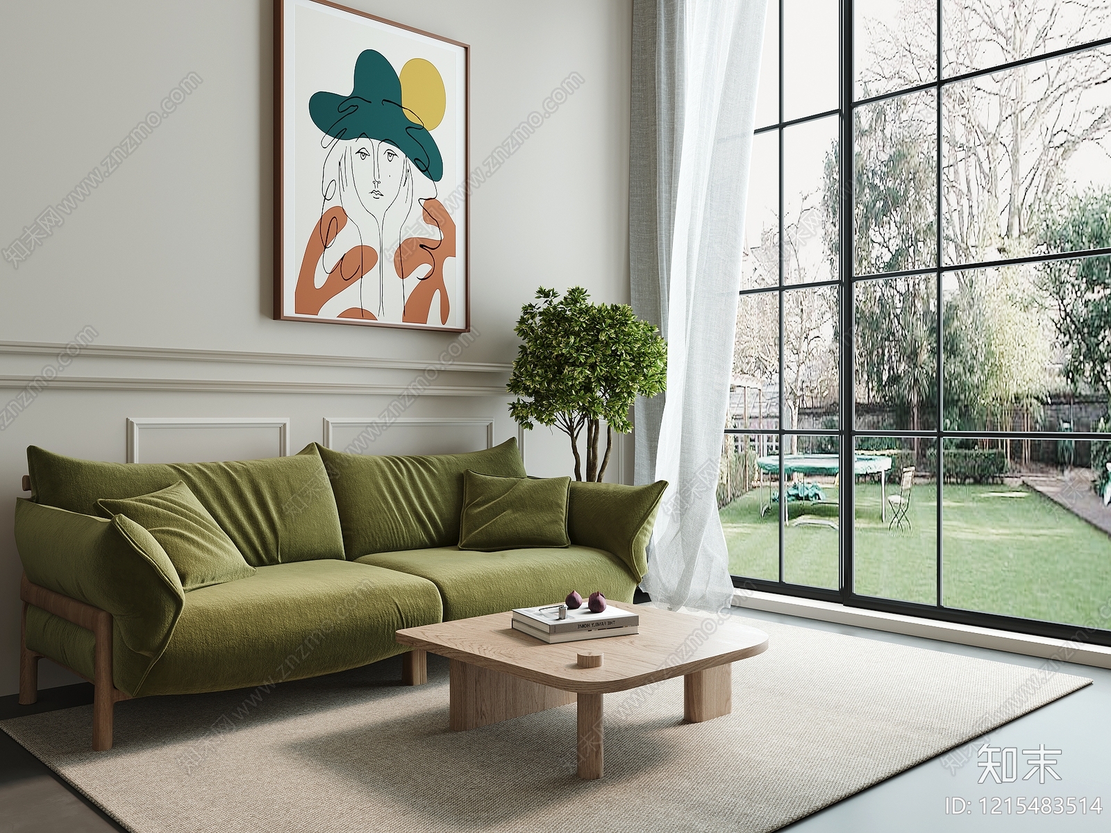 北欧家居客厅3D模型下载【ID:1215483514】
