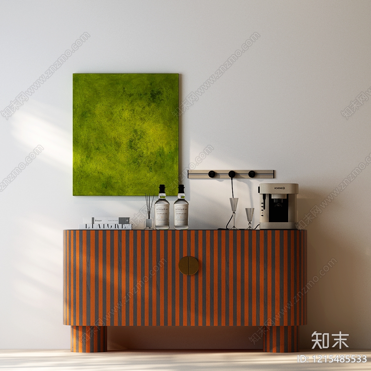 现代简约家居客厅3D模型下载【ID:1215485533】