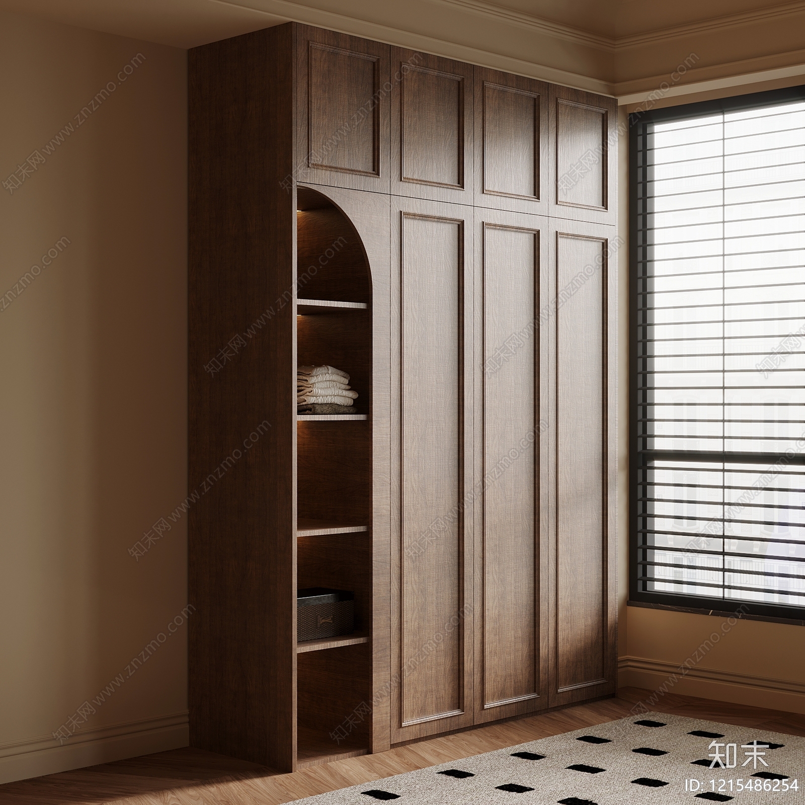 中古风衣柜3D模型下载【ID:1215486254】