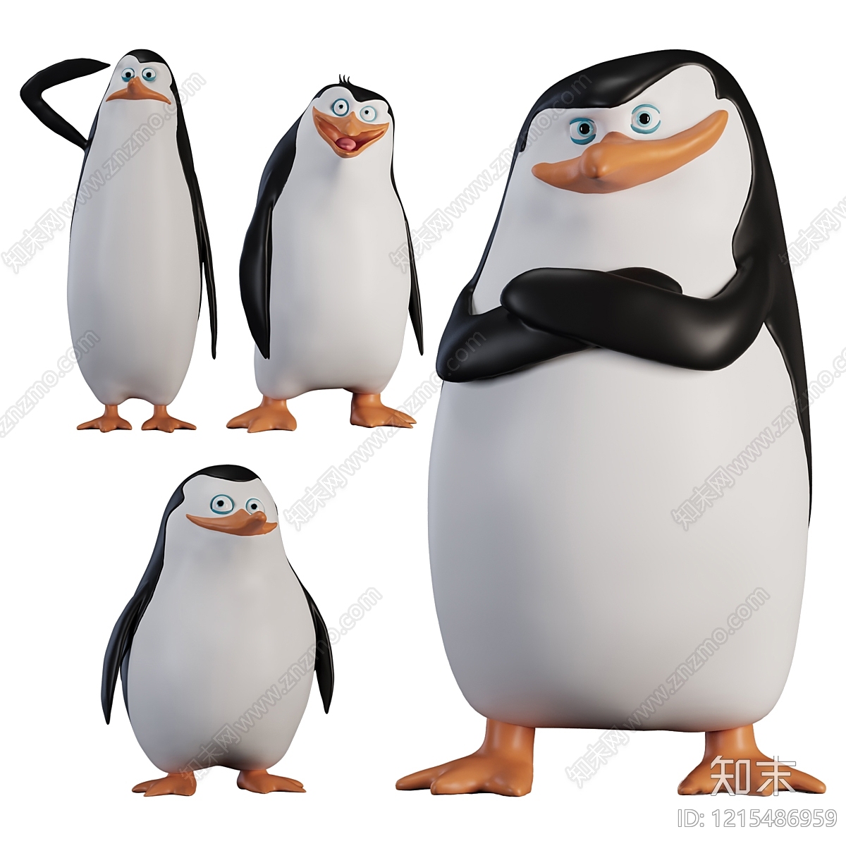 卡通风格虚拟人物SU模型下载【ID:1215486959】