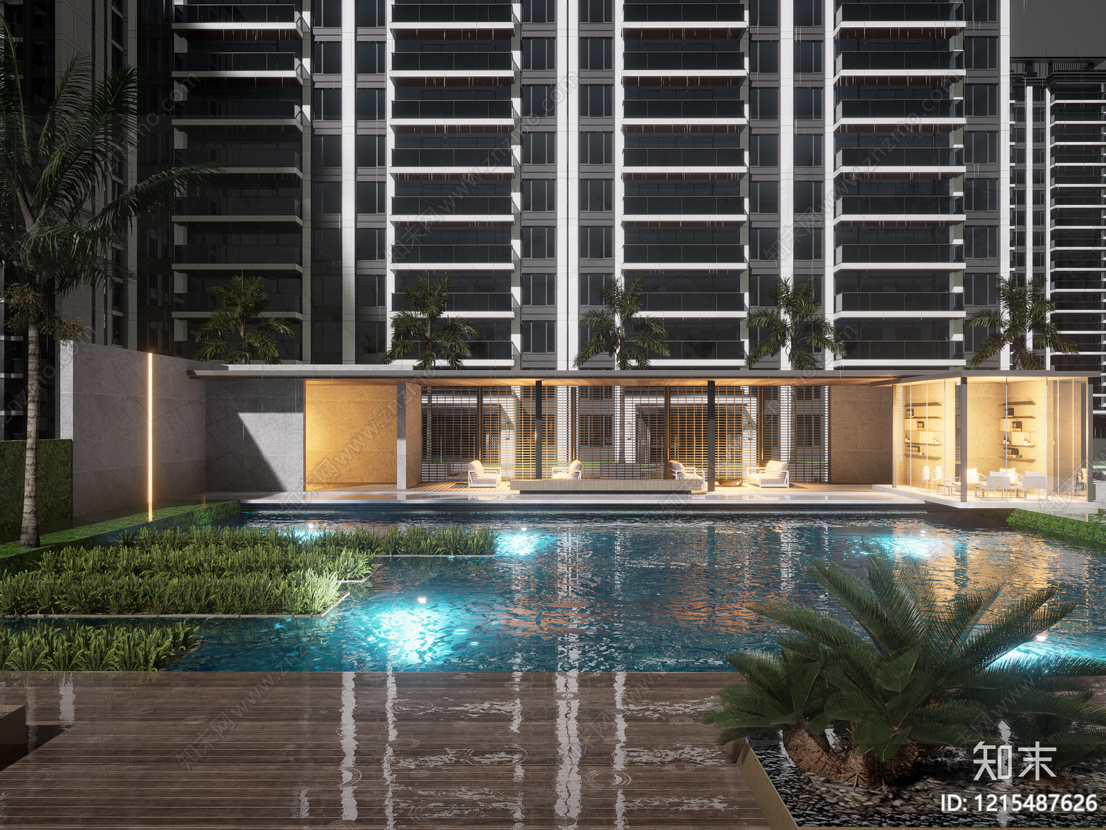 现代极简廊架空间SU模型下载【ID:1215487626】