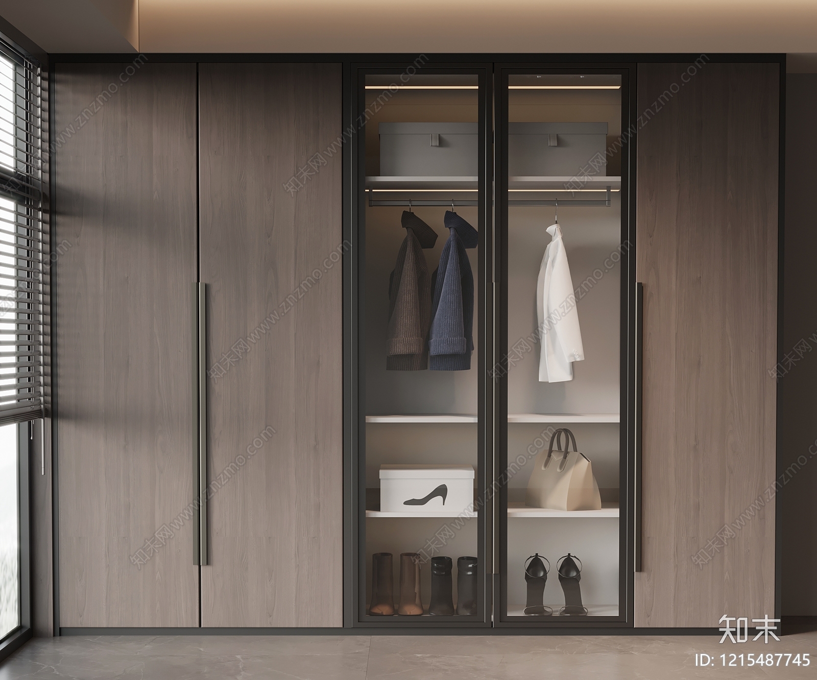 现代简约衣柜SU模型下载【ID:1215487745】