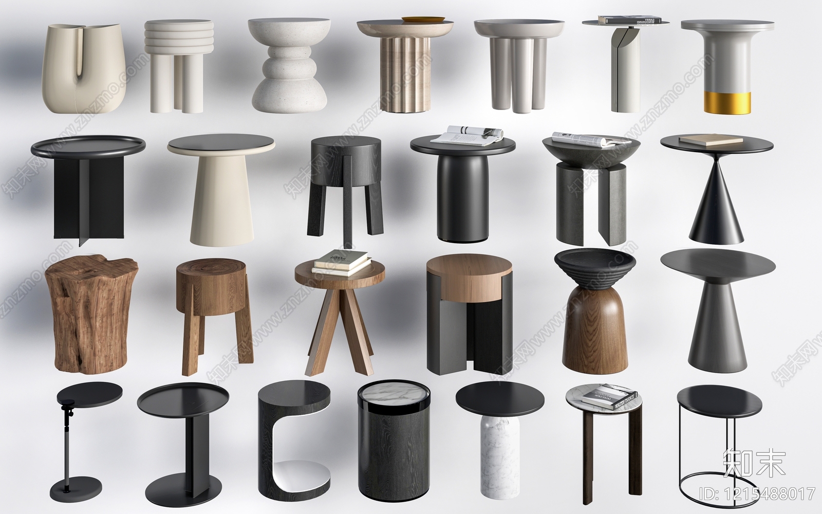 现代简约边几SU模型下载【ID:1215488017】