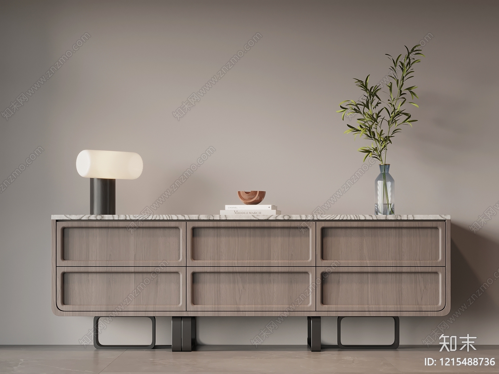 现代简约储物柜3D模型下载【ID:1215488736】