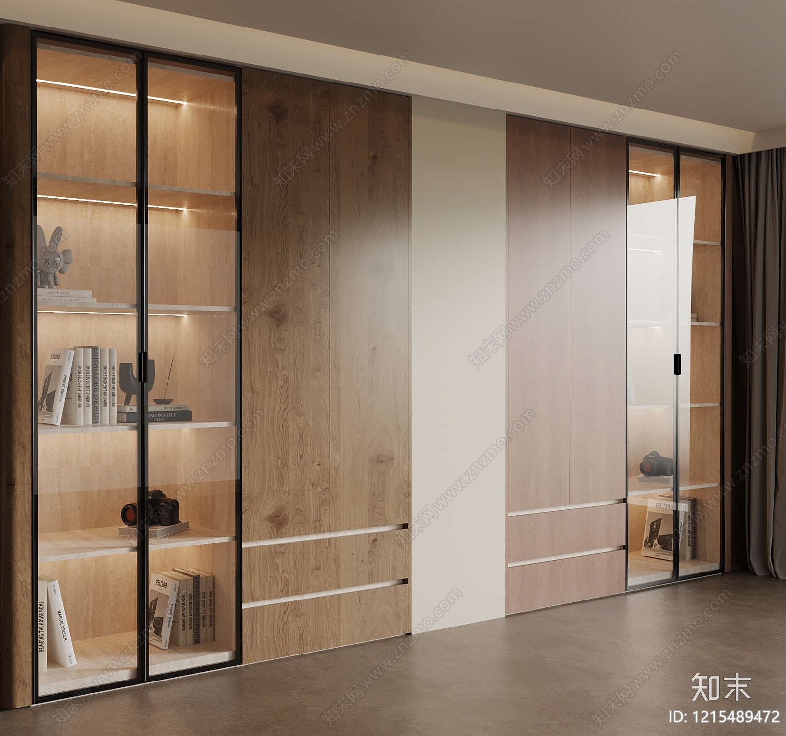 现代简约衣帽间3D模型下载【ID:1215489472】