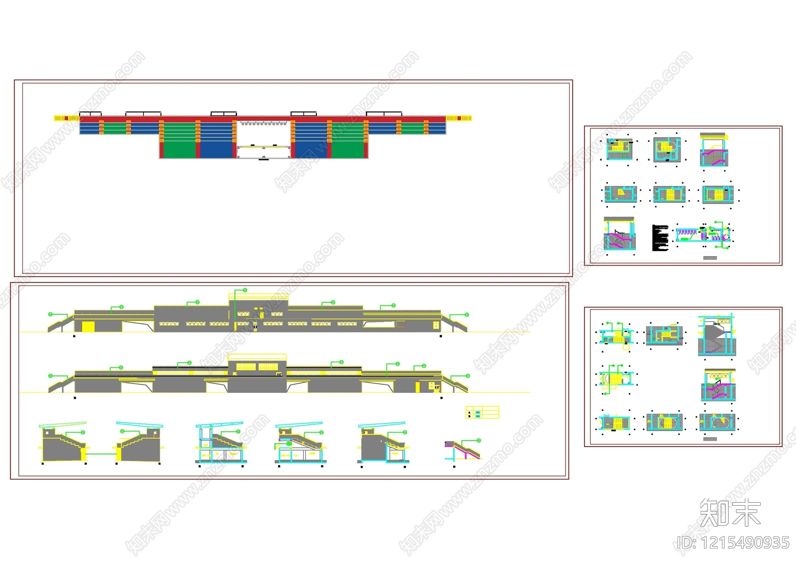 现代看台施工图下载【ID:1215490935】