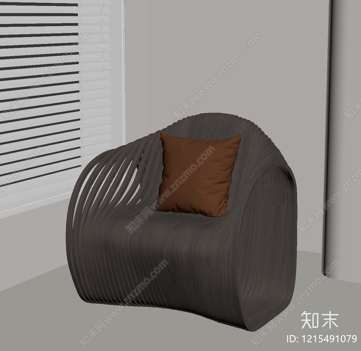 极简单人沙发SU模型下载【ID:1215491079】