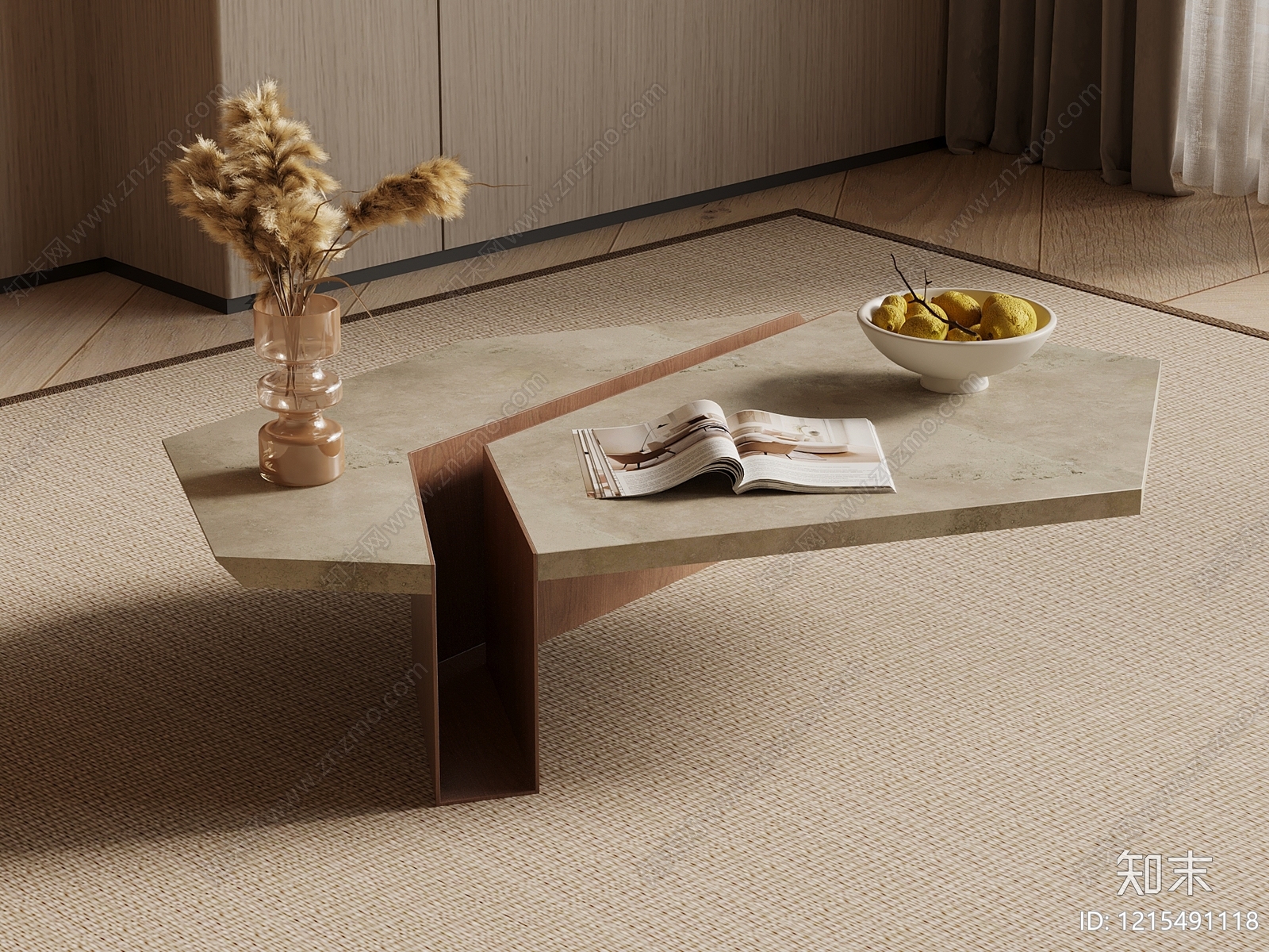 奶油风茶几3D模型下载【ID:1215491118】