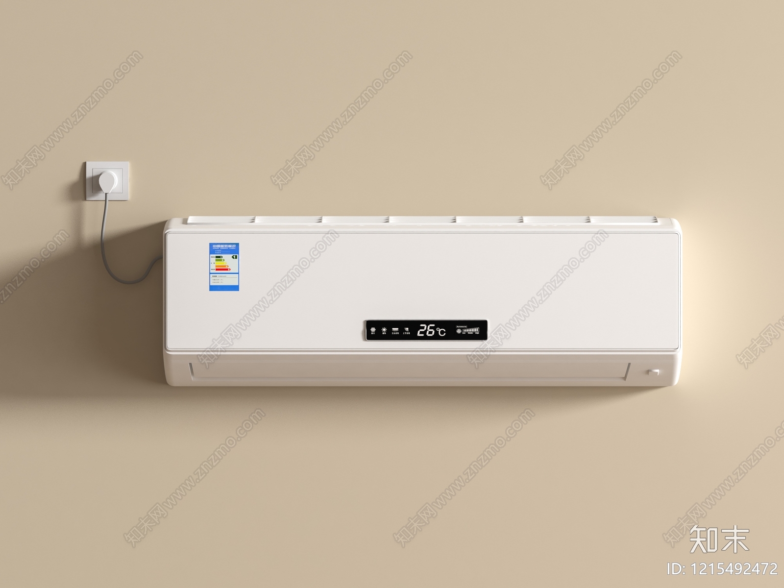 奶油风空调3D模型下载【ID:1215492472】