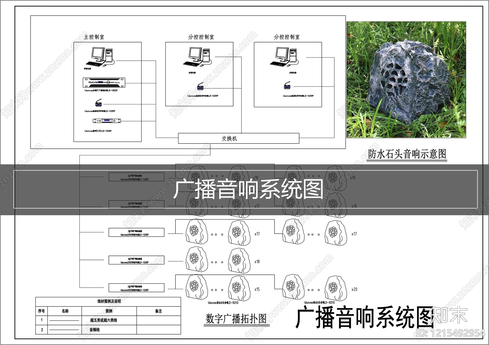 广播系统cad施工图下载【ID:1215492954】