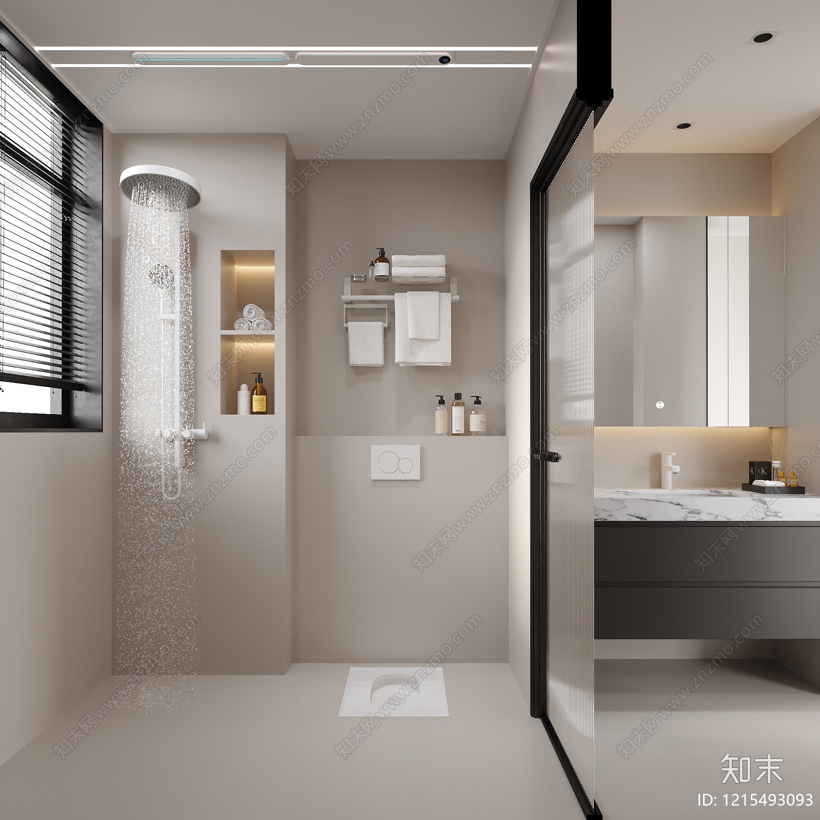 极简卫生间3D模型下载【ID:1215493093】