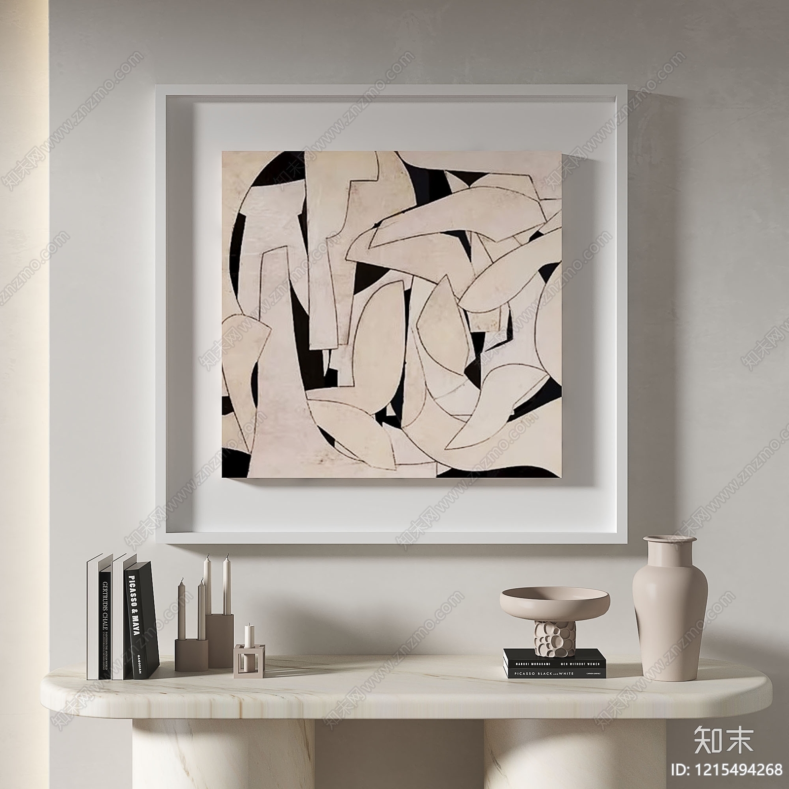 奶油风玄关3D模型下载【ID:1215494268】