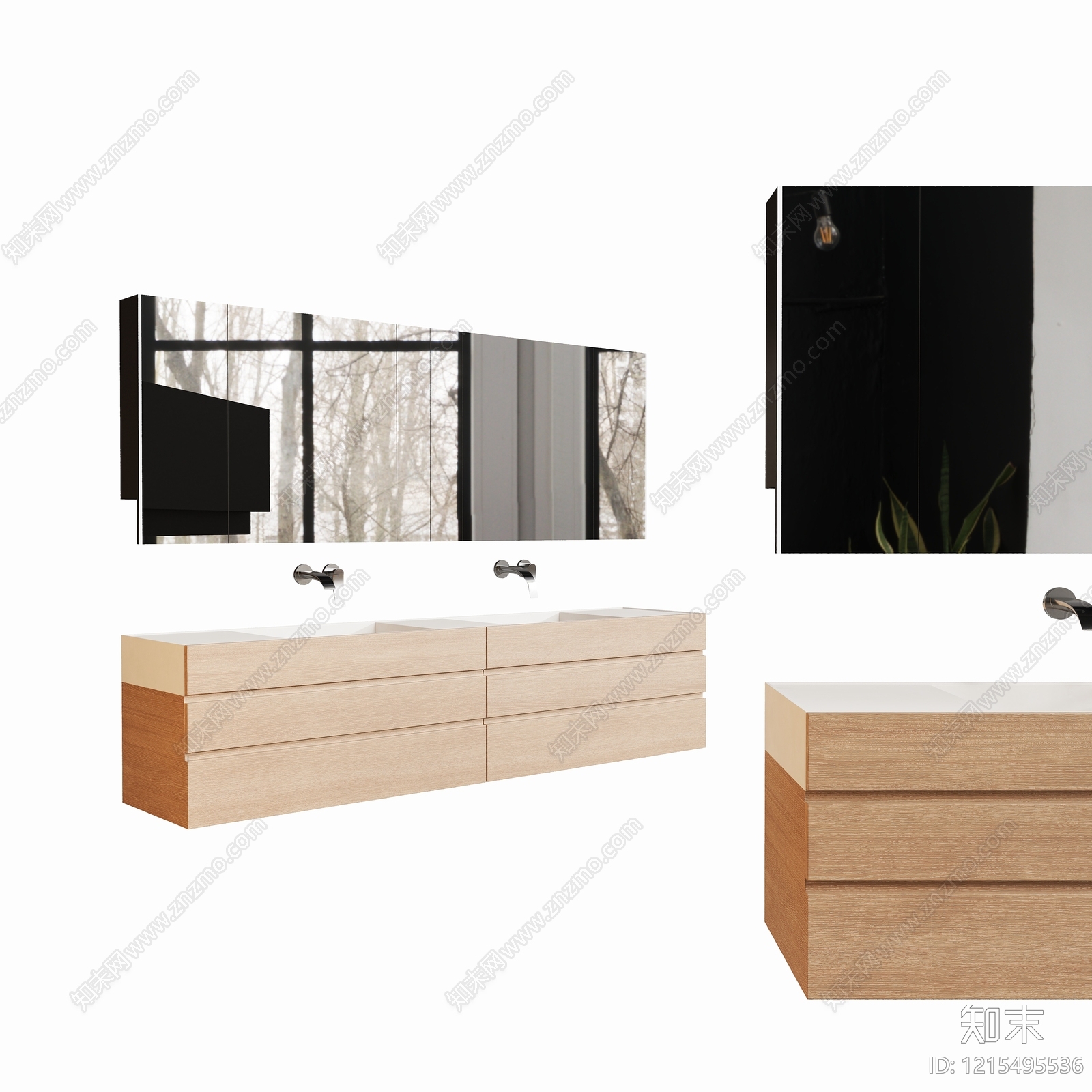 极简卫生间3D模型下载【ID:1215495536】
