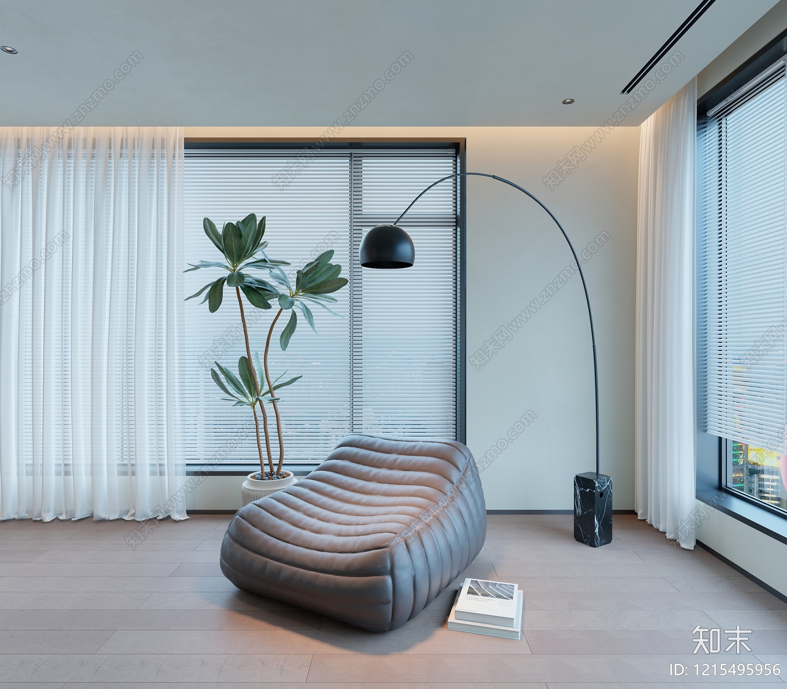 现代简约单人沙发3D模型下载【ID:1215495956】
